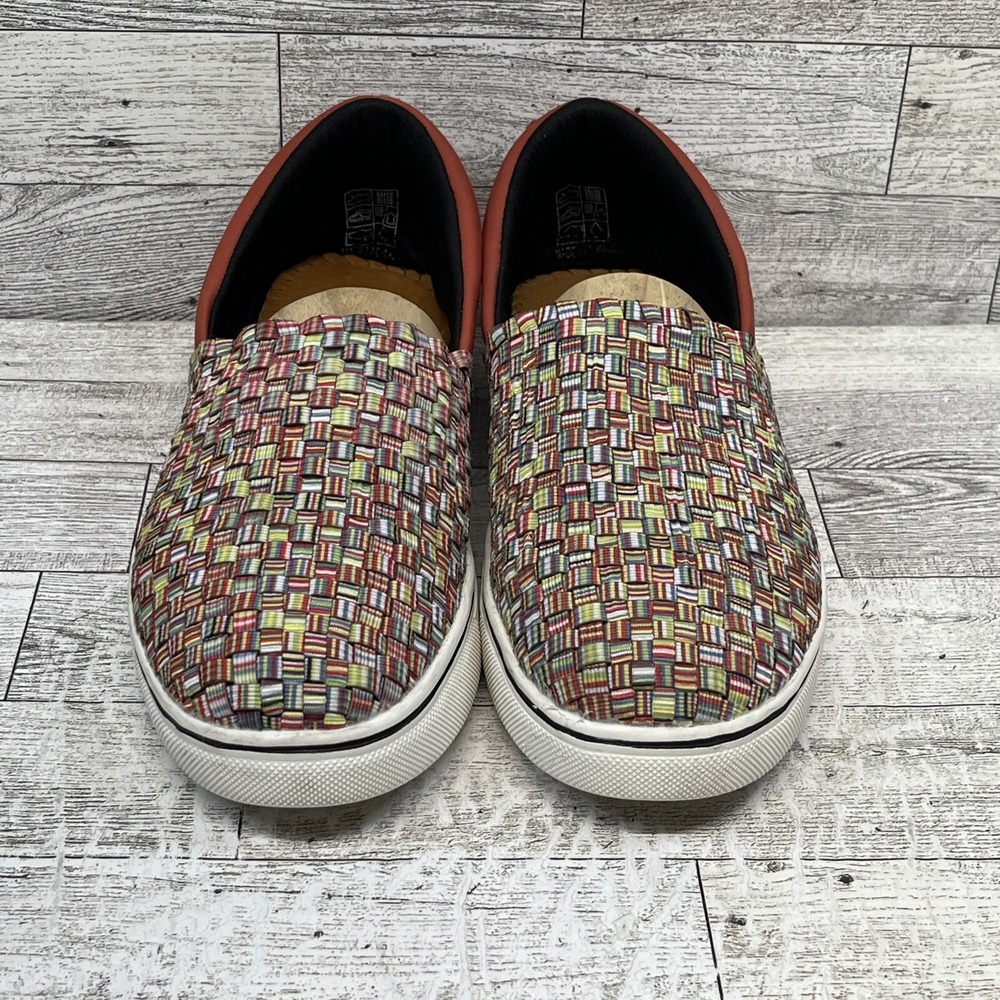Bernie Mev Ofelia Opal Coral Stretch Woven Comfort Sneaker Women Sz EU 38 US 6.5 - Picture 2 of 10